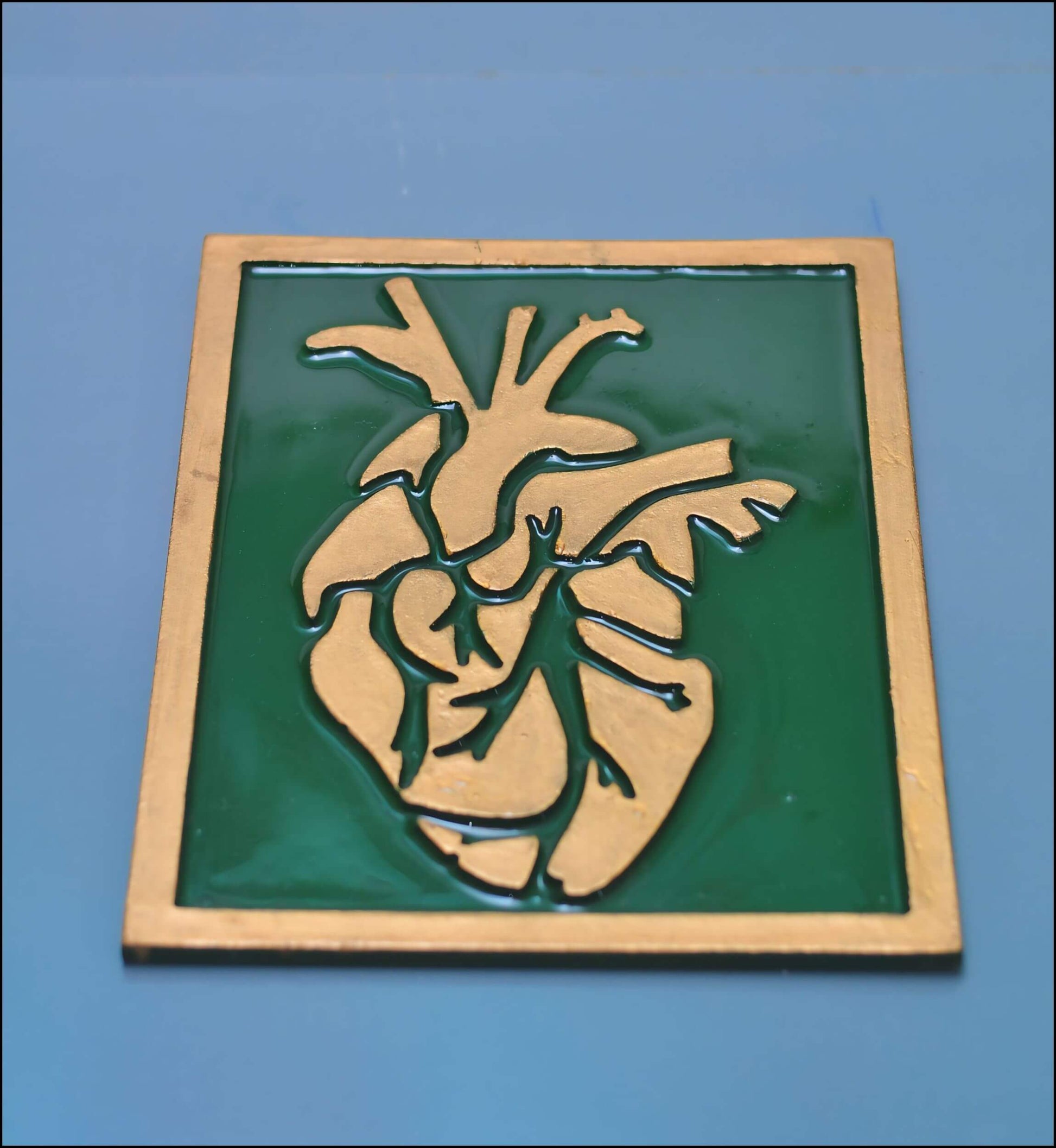 3D Green Heart Frame - Esart 
