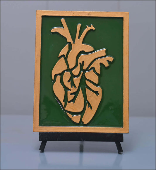 3D Green Heart Frame - Esart 