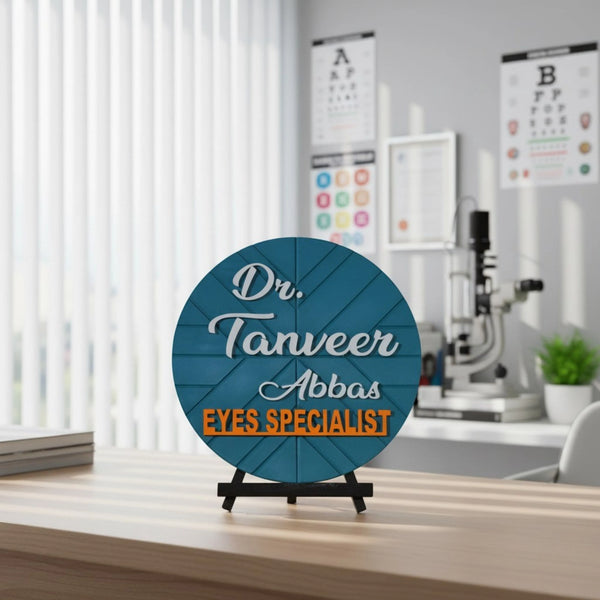 The Clinic Director Plaque: Dr. Tanveer Abbas