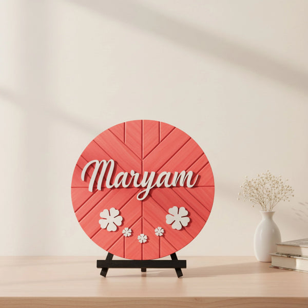 The Sweetheart Desk Circle: Custom Maryam Name Art