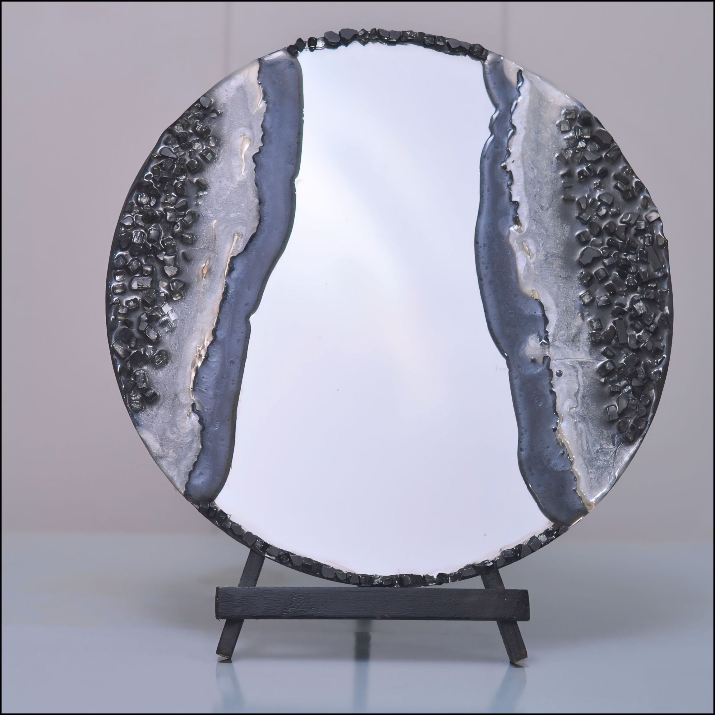 Elegant Round Mirror Frame - Modern Decor – Esart.pk